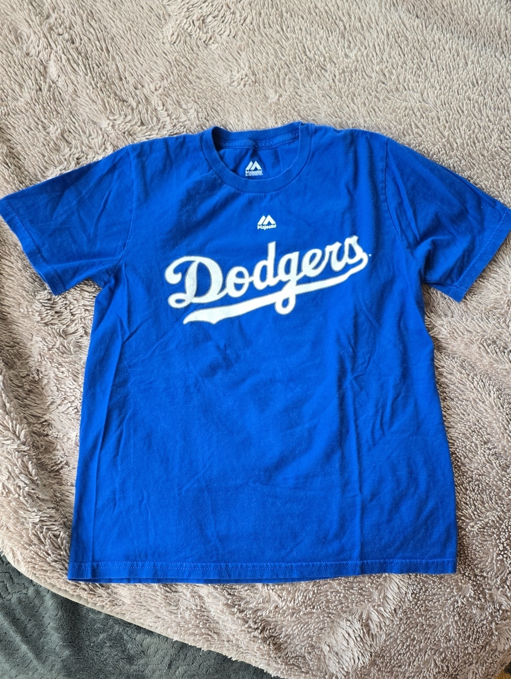 Majestic Dodgers Royal Blue Tee with White Script